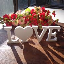 Classics you can keep forever. 1pc White Wooden Letter English Alphabet Diy Personalised Name Design Art Craft Free Standing Heart Wedding Home Decor Decorative Letters Numbers Aliexpress