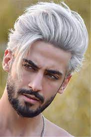Cool White Hair From Toupeec White Hair Men Men Hair Color Mens Hairstyles