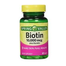 ¿qué es la biotina y para qué nos sirve? Biotina De 10 000 Mcg Plus Keratin Spring Valley 60 Cap 430