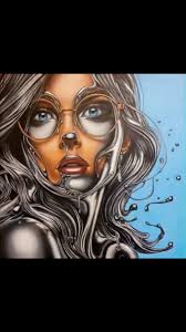 Two of my liquid metal girl paintings. Morphed by Marcus Ulibarri. Thanks  Mark #bueno-designs.com #paintingsofwomen #portraits #muralist  #utahmuralartist #contemporaryart