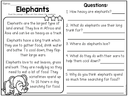 Animal Reading Comprehension Passages Comprehension Passage 2nd Grade Reading Comprehension Reading Comprehension Passages