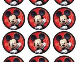 Printable Stickers On Etsy A Global Handmade And Vintage Marketplace Mickey Mouse Stickers Mickey Mouse Printables Mickey Mouse Clubhouse Birthday