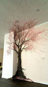 Baum An Die Wand Gemalt In 2020 Wall Murals Diy Tree Wall Murals Tree Wall Art