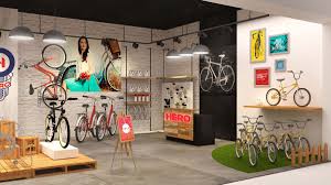 Hero Cycles Store Identity On Behance Cycle Store Bike Room Hero Cycles