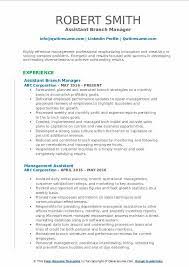 Branch manager job description sample template (free. Assistant Branch Manager Resume Samples Qwikresume