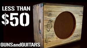 You can purchase a guitar speaker cabinet but making one is a lot more fun and not that hard. Build Your Dream Guitar Cabinet For Less Than 50 Youtube