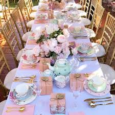 Regrann From Royaltea Hightea Annabelles Bridal Shower High Tea Crockery Gold Tiffany Chairs Royaltea H Bridal Tea Party Tea Party Table Tea Party Garden