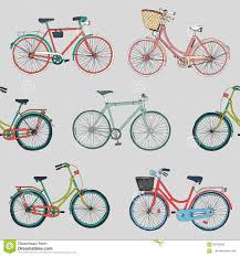 Hand Drawn Vector Seamless Pattern With Colorful City Bikes Seamless Patterns How To Draw Hands Prints