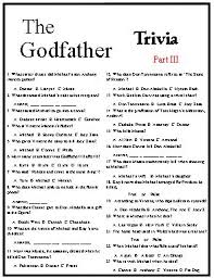 Perhaps it was the unique r. This Godfather Trivia Game Covers All Three Godfather Movies