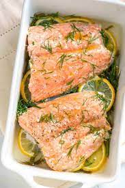 Perfectly Baked Salmon With Lemon And Dill Recipe Salmon Recipes Oven Baked Salmon Lemon Baked Salmon