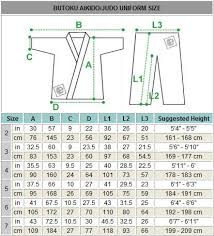 martia arts uniform size chart size chart chart art