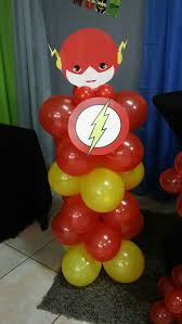 Balloon 5th Birthday Decoration Ideas For Boy Flash Balloon Superhero Noah S 1st Birthday Party Boy Birthday Parties Superhero Birthday Party Baby Boy 1st Birthday Party
