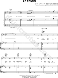Camille Le Festin Sheet Music In Eb Major Transposable Download Print Sku Mn0059141 Les reves des amoureux sont comm'(e) le bon vin. aud
