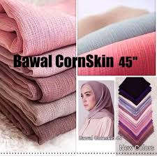 Place your order now ! Ready Stock Borong Tudung Bawal Cornskin Plain Bidang 45 Shopee Singapore