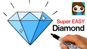 Kids and beginners alike can now draw great looking gems. How To Draw A Diamond Super Easy Youtube