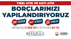 .bazı kanunlarda değişiklik yapılması hakkında kanun ile işverenlere ödeme kolaylığı sağlanmış 7256 sayılı kanunda yer alan sgk borçları ile ilgili düzenlemelere göre: Buyuksehir E Borcu Olanlar Icin Son Tarih 31 Ocak Sanliurfa Buyuksehir Belediyesi