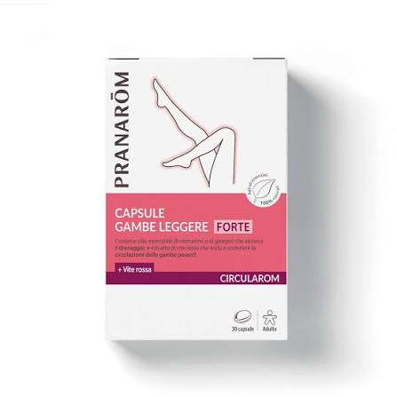 PRANAROM Circularom C&aacute;psulas Forte Piernas Ligeras 30 Uds &ndash; Vid Roja | Con vid roja y aceites esenciales AEQT. Alivia piernas cansadas y favorece el drenaje de l&iacute;quidos. : Amazon.es: Belleza