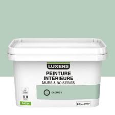 Peinture Mur Et Boiserie Luxens Cactus 6 Satine 2 5 L Peinture Boiserie Boiserie Peinture Mur