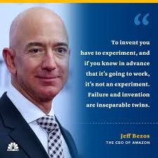 Being the ceo of amazon is a deep responsibility, and it's consuming. Cnbc On Instagram To Amazon Ceo Jeff Bezos It S Not An Experiment If You Know It S Going To Work He Believes That Failure Jeff Bezos Bezos Baby Book Quotes