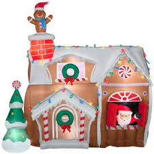 Product Image 1 Inflatable Christmas Decorations Outdoor Christmas Decorations Christmas Gingerbread House