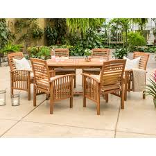 Outdoor dining with umbrella hole. Manor Park Outdoor Patio Dining Set 7 Piece Multiple Colors And Styles Walmart Com Walmart Com