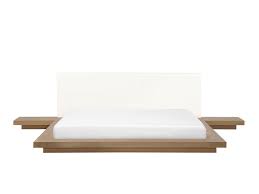 Remember that style isn't the only function of the room. Bed With Bedside Tables Light Wood Zen Various Sizes Beliani De