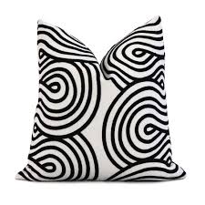Black and white throw pillow covers. Schumacher Giraldi Embroidery Black Swirl Throw Pillow Cover Chloe Olive