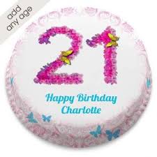 4.6 out of 5 stars. Bakerdays Personalised 21st Birthday Cake Number Cake Bakerdays