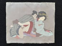 真作江戸期肉筆春画 浮世絵 艶本 枕絵 秘画 裸婦 男根 春宮図 絹本 サイズ約36x30cm 12－Funbid香港本地日本代購網站