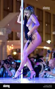 Naked pole dancer, Venus erotic trade fair 2007, Berlin, Germany Stock  Photo - Alamy