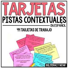 Spanish Context Clues Task Cards 44 Tarjetas De Trabajo En 2020 Tarjetas Lectura Escritura