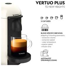 The breville nespresso vertue coffee and espresso machine boasts of a lot of functionality! Nespresso Vertuo Plus White Coffee Machine