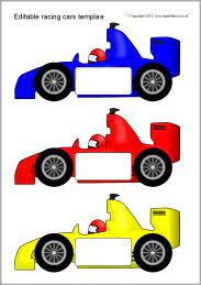 Editable Racing Car Templates Reversed Sb10060 Sparklebox Doprava Pinterest Race Car Themes Lego Math A Preschool Education