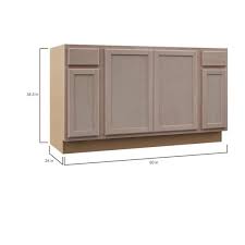 Corner kitchen sink cabinet measurements for kitchen. Hampton Bay Hampton Unfinished Beech Recessed Panel Stock Assembled Sink Base Kitchen Cabinet 60 In X 34 5 In X 24 In Ksbf60 Uf The Home Depot