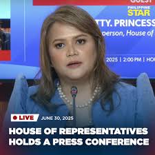 House of Representatives spokesperson Atty. Princess Abante holds a press  conference