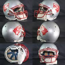 A virtual museum of sports logos, uniforms and historical items. Real Stuff Sports Game Used Football Helmets
