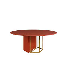 Abbey dining table 250cm in wormy chestnut/metal a. Matter Of Stuff Plinto Round Dining Table Meridiani