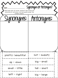 3 Worksheet Free Preschool Kindergarten Worksheets Synonyms Antonyms Write Synonyms Synonym O Synonyms And Antonyms Word Work Activities Speech And Language