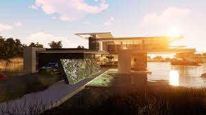 Villa Mit Flachdach In Besonders Mdoerner Architektur Mit Starken Uberhangen Und Auskragungen Flachdach Architektur Villa