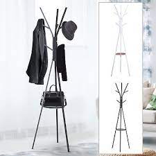 Coat And Hat Racks 22656 71 Metal Coat Rack Stand Freestanding Hat Hanger Tree Hallway 9 Hooks W Sh Free Standing Coat Rack Metal Coat Rack Standing Coat Rack