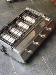 Panggangan gas juga bisa anda temuka di ruparupa. Jual Kompor Gas Pemanggang 4 Tungku Stainless Steel Getra Bekas Cafe Kitchen Appliances Di Carousell