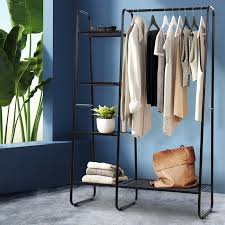 Organise your clothes neatly on a portable clothes rack from kogan.com. Portable Clothes Rack Garment Hanging Stand Closet Storage Organiser Shelf Home Buy Clothes Racks 9355720077506