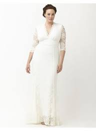 Lace Illusion Wedding Gown By Kiyonna Plus Size Wedding Dresses With Sleeves Plus Size Dresses Plus Size Wedding