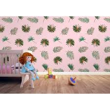 Papier Peint Fletcher Papier Peint Fond Rose Feuille Palmier