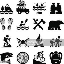 Black And White Graphics Free Clip Art 514931565 Outdoor Recreation Icons Black Series Gettyimages Jpg 414 415 Free Clip Art Clip Art Clipart Black And White