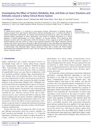 PDF) Investigating the Effect of System Reliability, Risk, and Role