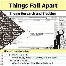 Things Fall Apart Theme Tracking Notes Etymology Context Research Obtain Student Buy In And Build Anticipation For Ke Theme Words The Book Thief Word Study