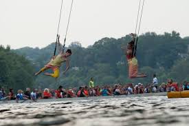 The strawberry mansion bridge is a steel arch truss bridge across the schuylkill river in fairmount park in philadelphia, pennsylvania, in the united states. See Aerialists Dangle From The Strawberry Mansion Bridge Phillyvoice