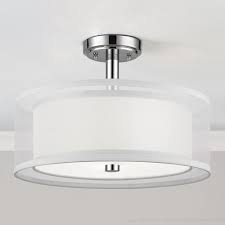 We use them for reading, watching tv and relaxing, too. Double Organza Drum Ceiling Light Chrome 16 Inches Wide 3 Lt At Destination Lighting In 2021 Ceiling Lights Ceiling Light Fittings Bedroom Ceiling Light