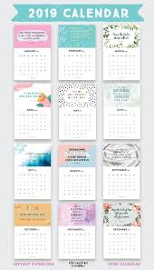 This Printable 2019 Bible Verse Calendar Will Add Colour And Inspiration To Your Desk Display It On A Miniature Easel Photo Holder Buku Kliping Kalender Buku